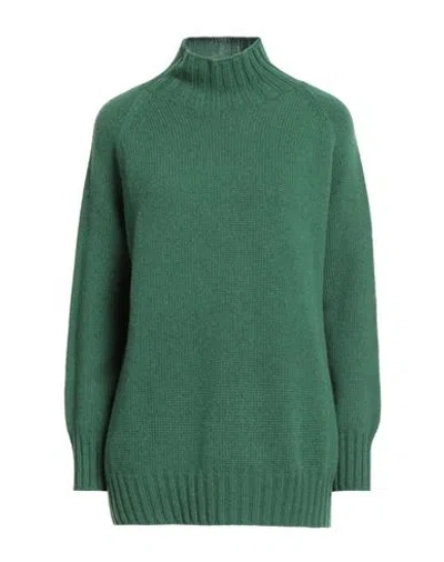 Aragona Woman Turtleneck Green Size 6 Cashmere