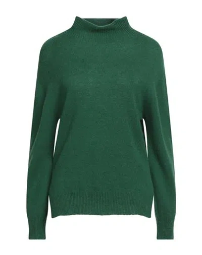 Aragona Woman Turtleneck Green Size 8 Cashmere