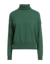 Aragona Woman Turtleneck Green Size 8 Cashmere