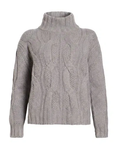 Aragona Woman Turtleneck Grey Size 2 Cashmere In Gray