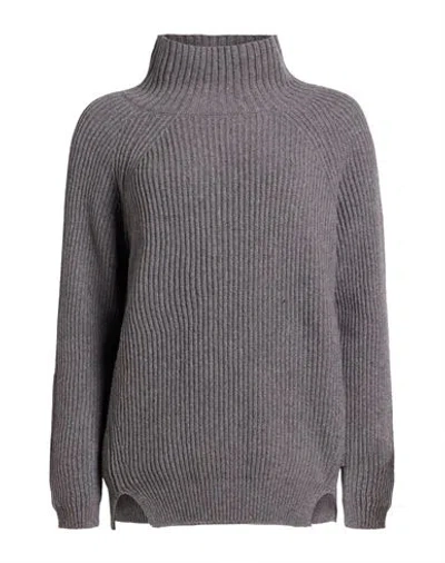 Aragona Woman Turtleneck Grey Size 4 Cashmere In Gray