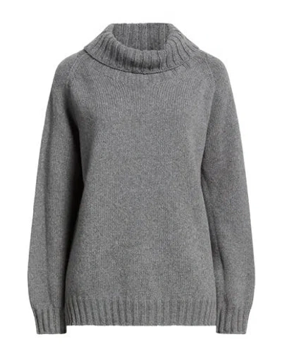 Aragona Woman Turtleneck Grey Size 4 Cashmere In Gray