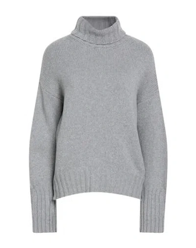 Aragona Woman Turtleneck Grey Size 6 Cashmere In Gray