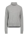 Aragona Woman Turtleneck Grey Size 8 Cashmere In Grey
