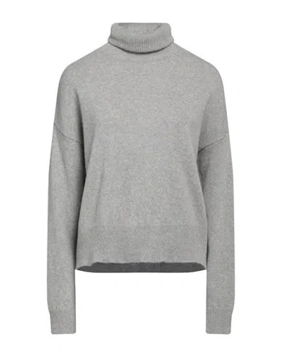 Aragona Woman Turtleneck Grey Size 8 Cashmere