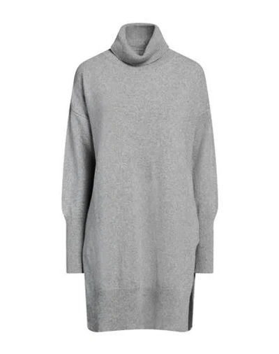 Aragona Woman Turtleneck Grey Size 8 Cashmere