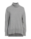 Aragona Woman Turtleneck Grey Size 8 Cashmere