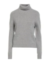 Aragona Woman Turtleneck Grey Size 6 Cashmere In Gray