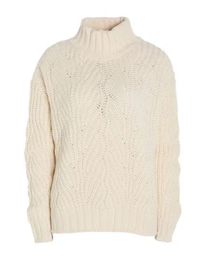 Aragona Woman Turtleneck Ivory Size 10 Wool, Cashmere In White