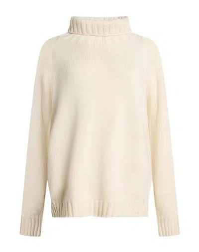 Aragona Woman Turtleneck Ivory Size 8 Cashmere In Multi