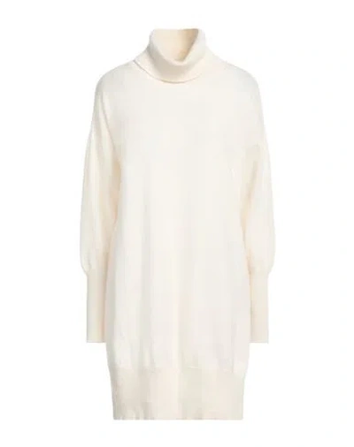 Aragona Woman Turtleneck Ivory Size 8 Cashmere