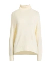 Aragona Woman Turtleneck Ivory Size 8 Merino Wool In Neutral