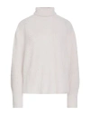 Aragona Woman Turtleneck Ivory Size 8 Wool, Cashmere In White