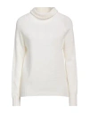 Aragona Woman Turtleneck Ivory Size 6 Wool, Cashmere In White