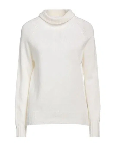 Aragona Woman Turtleneck Ivory Size 6 Wool, Cashmere In White
