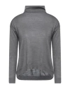 Aragona Woman Turtleneck Lead Size L Wool In Grey