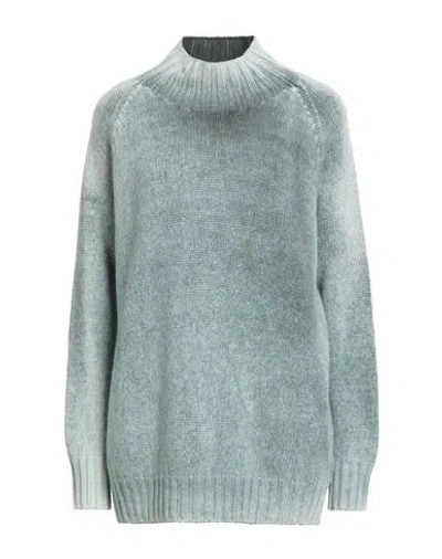 Aragona Woman Turtleneck Light Green Size 6 Cashmere In Gray
