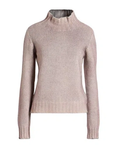 Aragona Woman Turtleneck Light Pink Size 10 Cashmere