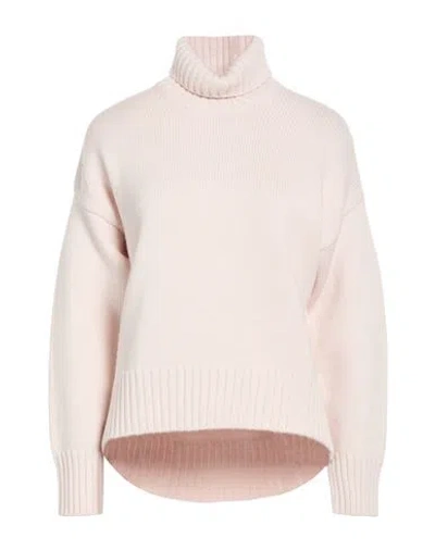 Aragona Woman Turtleneck Light Pink Size 10 Merino Wool