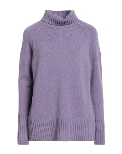 Aragona Woman Turtleneck Lilac Size 6 Cashmere In Purple
