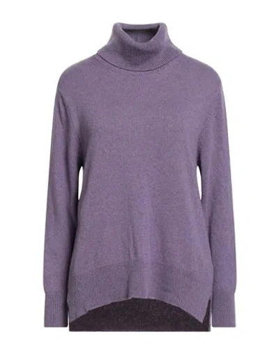 Aragona Woman Turtleneck Lilac Size 8 Cashmere In Purple