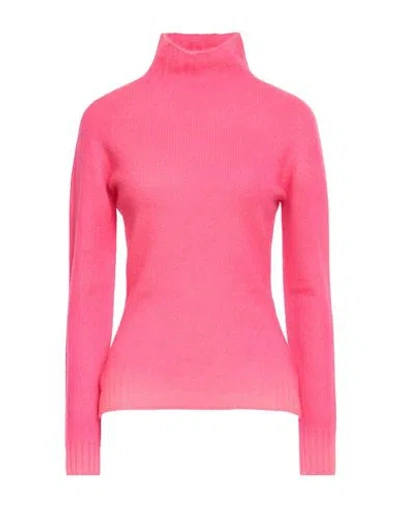 Aragona Woman Turtleneck Magenta Size 8 Wool, Cashmere In Pink