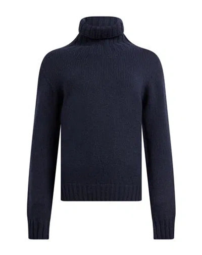 Aragona Woman Turtleneck Midnight Blue Size 4 Cashmere