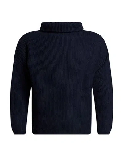 Aragona Woman Turtleneck Midnight Blue Size 4 Cashmere