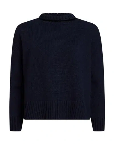 Aragona Woman Turtleneck Midnight Blue Size 6 Cashmere