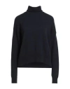 Aragona Woman Turtleneck Midnight Blue Size 8 Cashmere In Black