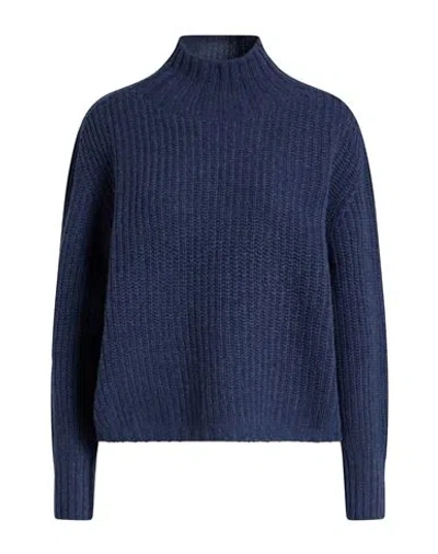 Aragona Woman Turtleneck Navy Size 10 Cashmere In Blue
