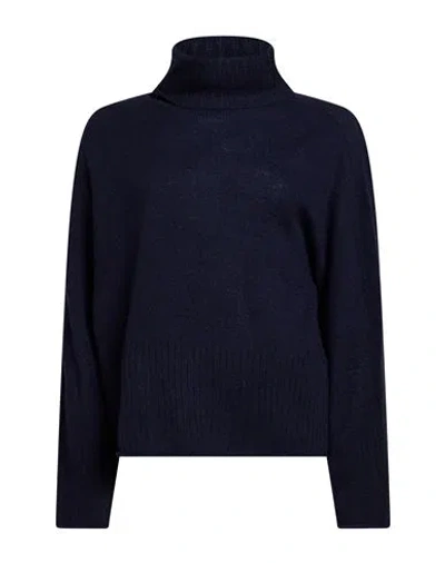 Aragona Woman Turtleneck Navy Size 2 Cashmere In Blue
