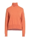 Aragona Woman Turtleneck Orange Size 12 Cashmere In Red
