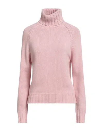 Aragona Woman Turtleneck Pink Size 10 Wool
