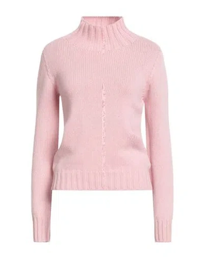 Aragona Woman Turtleneck Pink Size 6 Cashmere