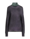 Aragona Woman Turtleneck Purple Size 10 Merino Wool In Purple
