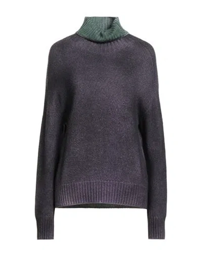 Aragona Woman Turtleneck Purple Size 10 Merino Wool
