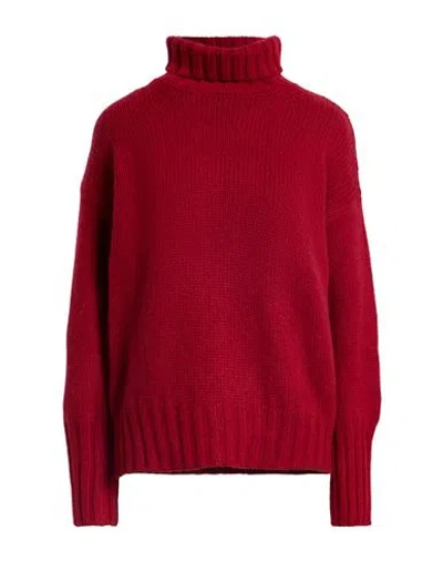 Aragona Woman Turtleneck Red Size 6 Cashmere