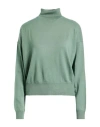 Aragona Woman Turtleneck Sage Green Size 10 Merino Wool In Green