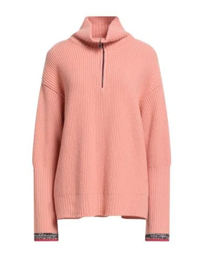 Aragona Woman Turtleneck Salmon Pink Size 8 Cashmere