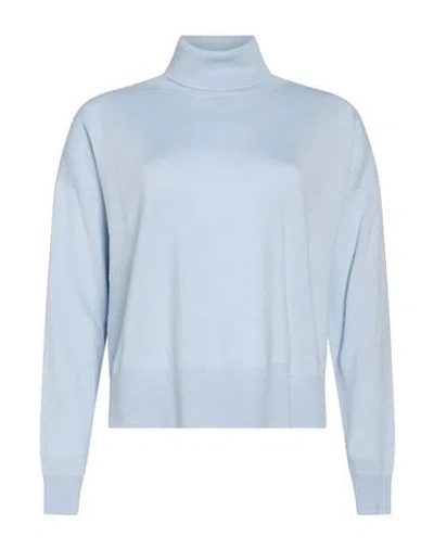 Aragona Woman Turtleneck Sky Blue Size 4 Merino Wool