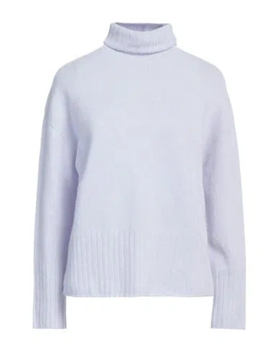 Aragona Woman Turtleneck Sky Blue Size 4 Virgin Wool, Cashmere
