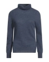 Aragona Woman Turtleneck Slate Blue Size 10 Cashmere