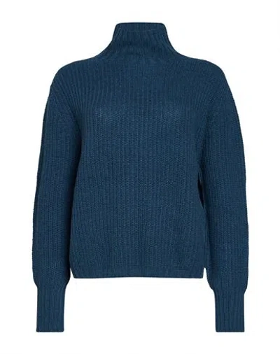 Aragona Woman Turtleneck Slate Blue Size 2 Cashmere