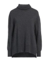 Aragona Woman Turtleneck Steel Grey Size 8 Cashmere
