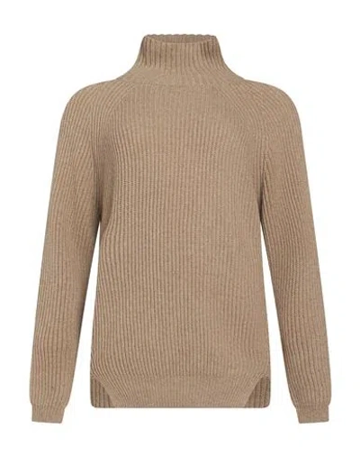 Aragona Woman Turtleneck Taupe Size 4 Cashmere In Brown