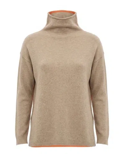 Aragona Woman Turtleneck Taupe Size 4 Cashmere In Neutral