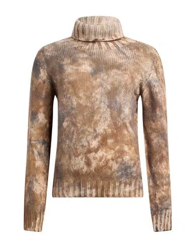 Aragona Woman Turtleneck Taupe Size 6 Cashmere In Brown