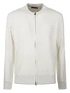 Aragona Zip-up Cashmere Cardigan In White