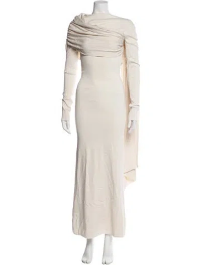 Pre-owned Arakii Asymmetrical Long Dress In Neutrals